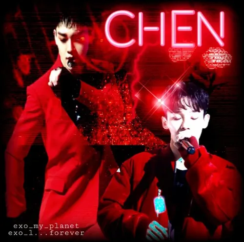 red time chen edit my edit my art exo exo l