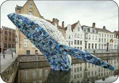 ساخت نهنگی از جنس پلاستیک بازیافتی 