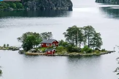 جریزه ای کوچک در یکی از آبدره های کشور نروژ