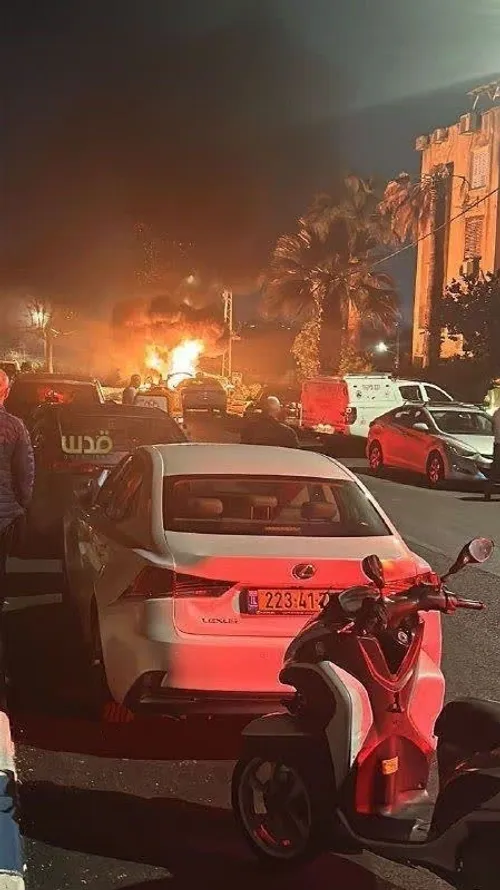 ⭕انفجار و متعاقبا آتش گرفتن یک خودرو در نتانیا در اسراییل
