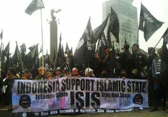 تظاهرات علنی حامیان #داعش در #اندونزی