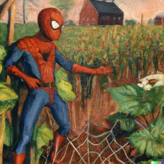 پیتر ، مرد عنکبوتی ای در مزرعه😂