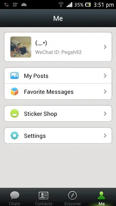 Ki wechat dare? idtoono begid hamo add konid