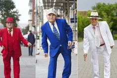 پیرمرد 86 ساله خوش تیپی که هر روز با لباسی جدید به محل کا