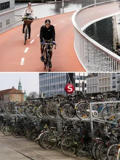 در کپنهاگن #دانمارک ، تعداد دوچرخه ها از جمعیت بیشتر است 