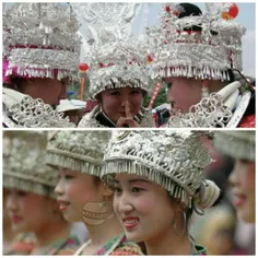 دختران قبیله ای در#چین بر اساس سنت دیرین باید هنگام ازدوا