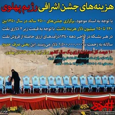 هزینه‌های جشن اشرافی رژیم پهلوی 