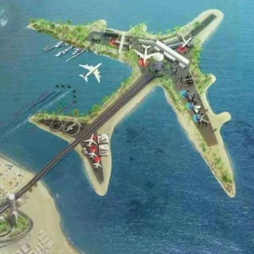 ساخت فرودگاه جالب دبی در وسط خلیج