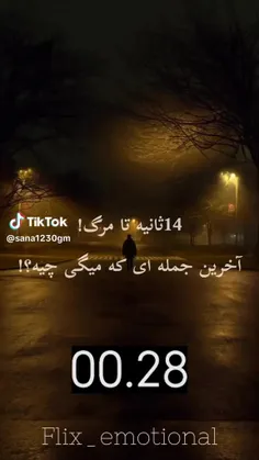 چند ثانیه تا مرگت مونده چی میگی؟!🖤