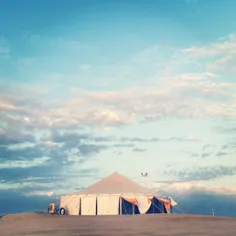 A tent in the Qatari desert- photo by Natalie Naccache @n