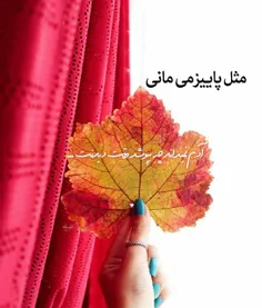 مثل "پاییز" می مانی ...