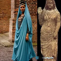 عکسی از بازسازی لباس زنانه ایران باستان (دوره اشکانی: دوی