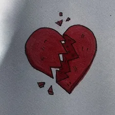 نقاشی قلب شکسته💔