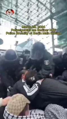 برخورد وحشیانه پلیس آلمان به معترضان به وضعیت فلسطین