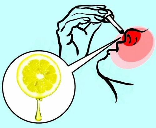 ⭕ ️اگر دچار خونریزی بینی شُدید، ۲قطره آب لیمو در بینی تان