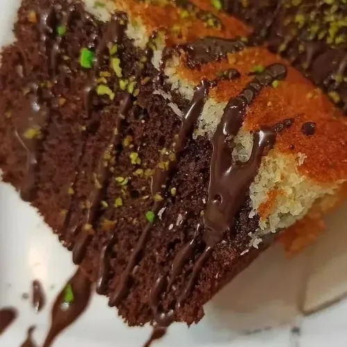 کیک مکرون نارگیلی