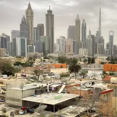 Behind the skyscrapers in #Dubai, #UAE. Photo by Sarah De