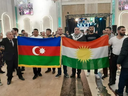 پرچم کردستان در جمهوری آذربایجان
