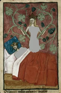 نقاشی رویای (خواب دیده شده پادشاه) ایشتوویگو و دخترش ماند