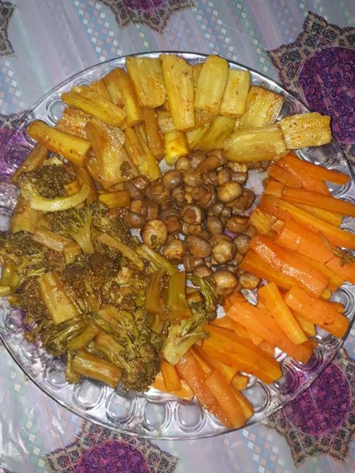 اینم بشقاب سبزیجات بخار پز😋 😊 😍