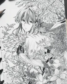 #pencil_drawing✒  ~ #Violet_Evergarden🍃    #anime_style  