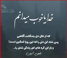 خدایا خوب می‌دانم که از حال دل بندگانت آگاهی 