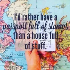 ترجیح میدم یه#پاسپورت پر از مهر داشته باشم تا یه خونه پر 