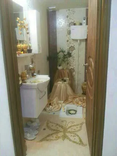 تواصفهان سرویس دستشویی رابرای عروس تزئین میکنن:-)