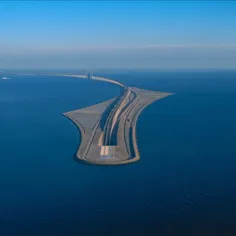 پل اورسوند بین سوئد و دانمارک، ترکیبی از پل روی آب و تونل