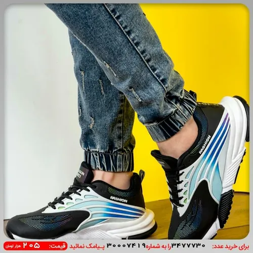 کفش ورزشی Fashion مردانه مشکی مدلG550
