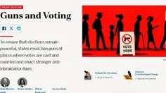 از الان تو آمریکا کمپین «رأی‌گیری بدون اسلحه» راه افتاده 