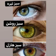 چشم سبز ها بگن چشمشون سبز چه رنگیه؟