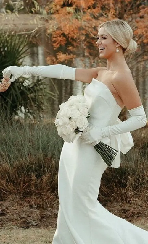 مدل لباس عروس با دستکش