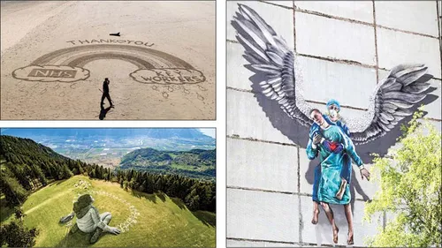 هنرهای خیابانی با الهام از شیوع ویروس کرونا هنرمندان خیاب