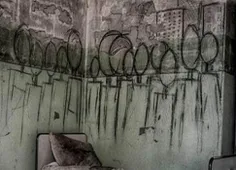اثر#هنری عجیب یک بیمار روانی در اتاقش در یک بیمارستان روا