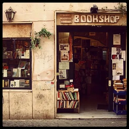 روی ویترین یک کتابفروشی در شهر رم نوشته شده: