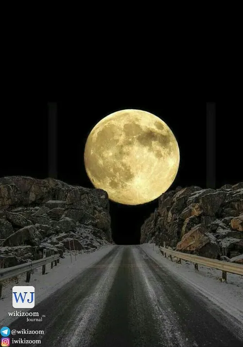 تصویری از ماه کامل(بدر)در خیابان اقیانوس اطلس در نروژ گرف