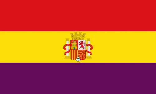 پرچم جمهوری دوم اسپانیا (رنگ بنفش فقط تو ساسانیان نبود (کیف شدیم))
