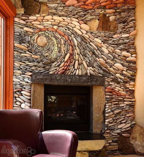 خیره کننده ترین ایده های طراحی داخلی.. دیوار سنگی زیبا