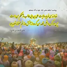 پیامبر اعظم صلی الله علیه وآله وسلم  در فرازی از خطبه غدی