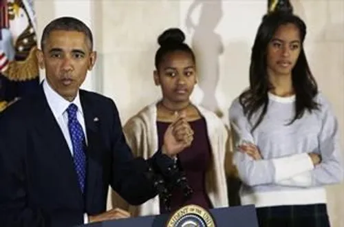 اوباما و دخترانش درحسرت دیدار بامسی