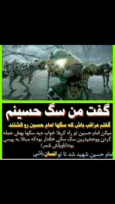 گفت من سگ حسینم!!