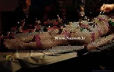 جنجال #دختران #برهنه ای که میز سرو غذا  می شوند !! #تصاوی