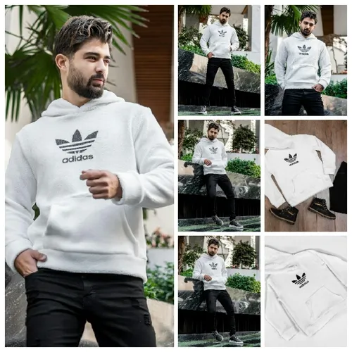 هودی کلاه دار حوله ای مدل adidas