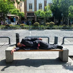 #dailytehran #street #sleep #rest #resting #gardener #teh