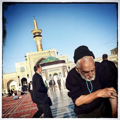 An old man performing Wudu which means the Islamic proced