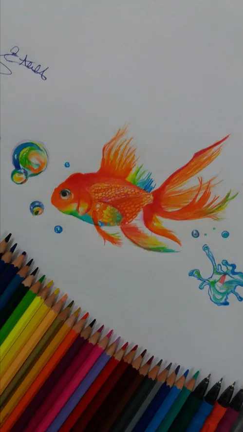 نقاشیه ماهی خودم کشیدم😎