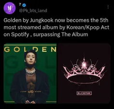 آلبوم GOLDEN از پادشاه چارت‌ها اکنون پنجمین آلبوم پر استر