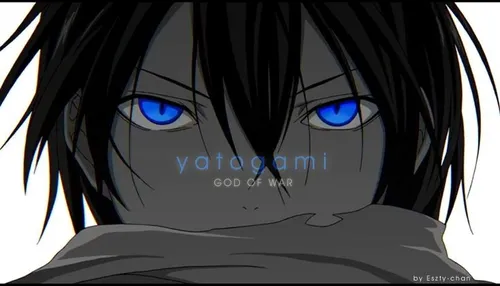 anime noragami yato eyes beautiful blue dark خفن جذاب دار