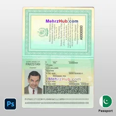 Pakistan Passport PSD Template